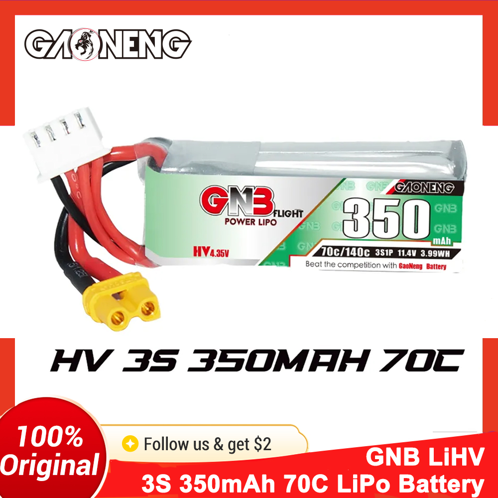 Baterai LiPo Gaoneng GNB 350mA - Drone Backpack ulasan dan harga